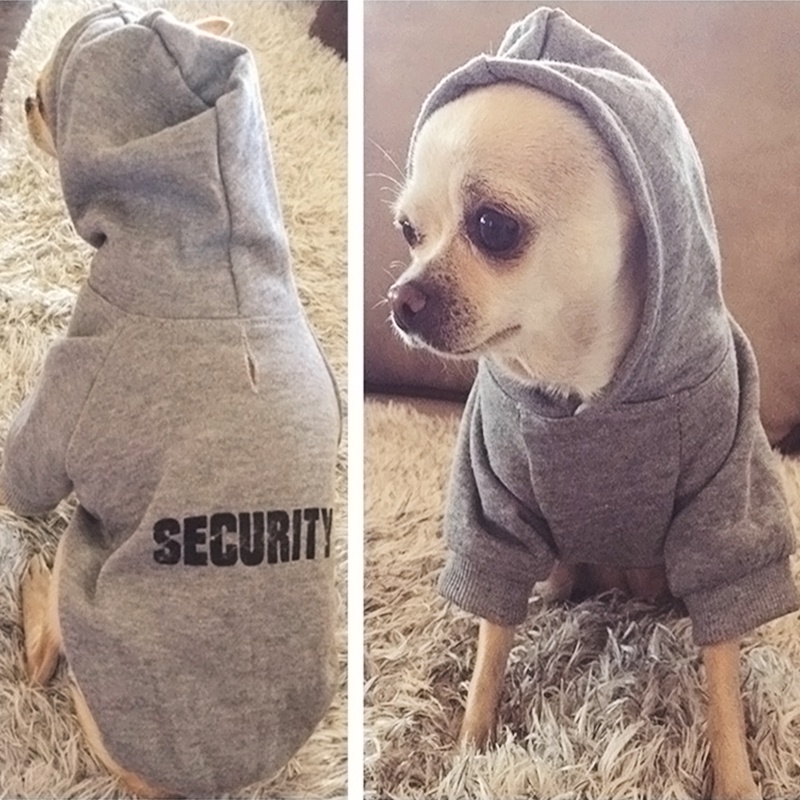 Security Dog Clothes Classic Pet Dog Hoodies Clothes For Small Dog