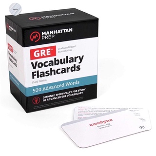 MANHATTAN PREP: 500 ADVANCED WORDS, GRE VOCABULARY FLASHCARDS (THIRD EDITION)💥ใหม่ มือ1