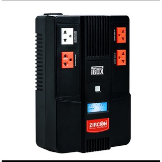 ZIRCON UPS เครื่องสำรองไฟ รุ่น Hybrid1000VA/550W หน้าจอดิจิตอล ตัวเครื่องทรงปลั๊กบน ติดผนังได้ ระบบ Hot Swapp.