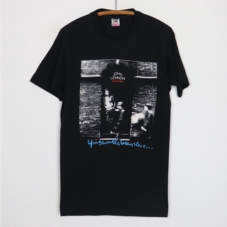 เสื้อยืดโอเวอร์ไซส์เสื้อยืดแขนสั้น ผ้าฝ้าย พิมพ์ลาย BOMBA John Winston Lennon John Lennon สําหรับผู้ชายS-3XL