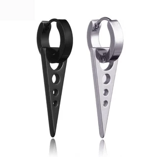 ต่างหู ตุ้มหู จิว ต่างหูผู้ชาย | YH-T.R | Punk Style Titanium Steel Geometric Triangle Stud Earrings Men Women - 1 ข้าง