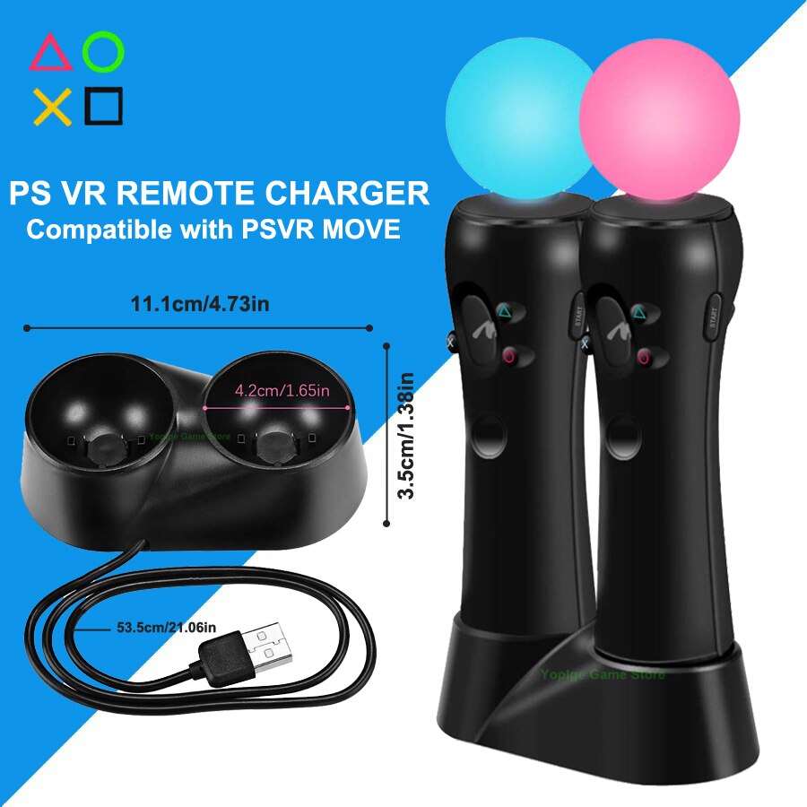 SONY PLAYSTATION Ps 4 Ps Vr Move Dual อุปกรณ์แท่นชาร์จ Usb สําหรับ Sony Playstation 4 Psvr Move Acce