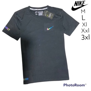 nike เสื้อยืดแขนสั้นออกกำลังกายผู้ชาย