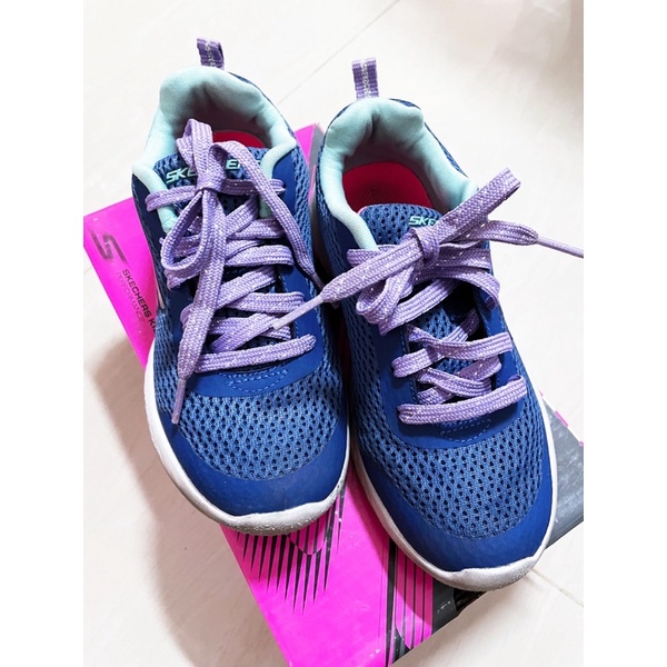 (มือสอง)รองเท้าวิ่งเด็กผู้หญิง Skechers สีน้ำเงิน เบอร์ 32