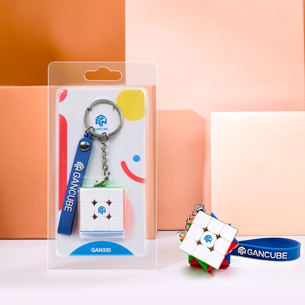 Gan พวงกุญแจลูกบาศก์ 330 3x3x3 Gan330 GAN 328 3x3 ขนาดเล็ก ไร้สติกเกอร์ พวงกุญแจ
