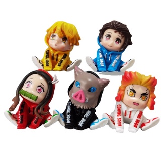 ฟิกเกอร์ Ghost Slayer Blade Q Version Is Super Cute Ninja Tanjirou Nidouzi Zenyi Inosuke 5 ชิ้น ต่อชุด