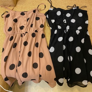 ชุดเดรสสายเดี่ยว forever21 size L มี2สี สีน้ำตาล, ดำ