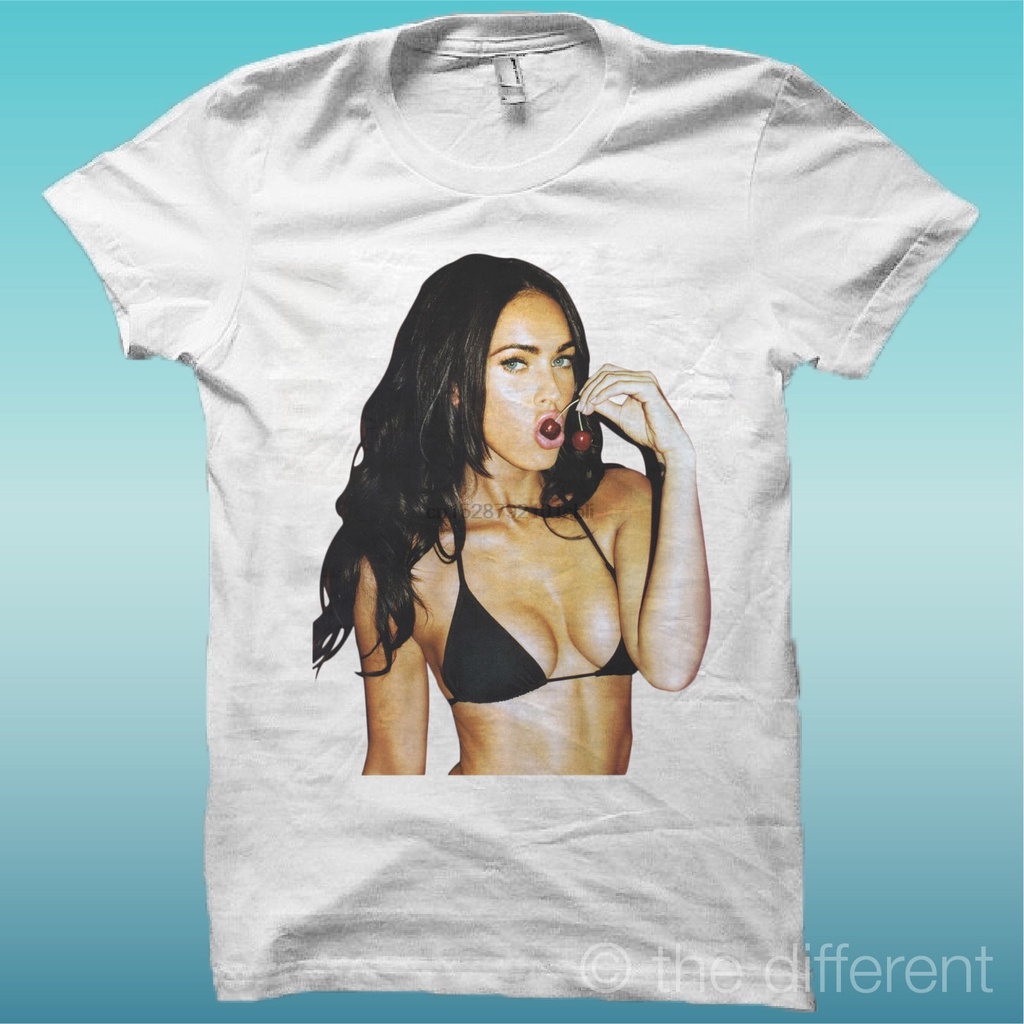 เสื้อยืด เซ็กซี่ Megan Fox Film สีขาว The Happiness Is Have My Tshirt Neu tee