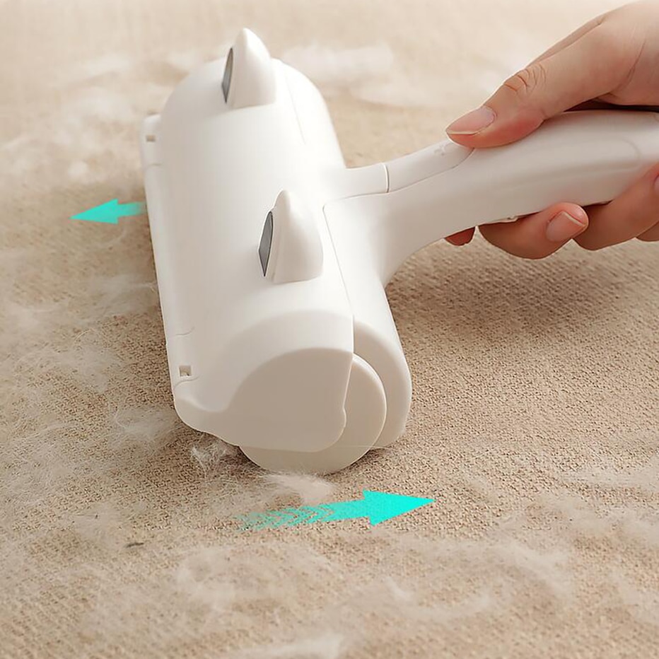 2-Way Pet Hair Remover Roller Lint Remove Brush Dog Cat Hair Clothes ...