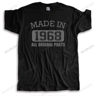 ถูกสุดๆเสื้อยืดคอกลม แขนสั้น ผ้าฝ้าย ลาย Made in 1968 All Original Parts 50 Years of Being 50th Birthday Homme สําหรับผู