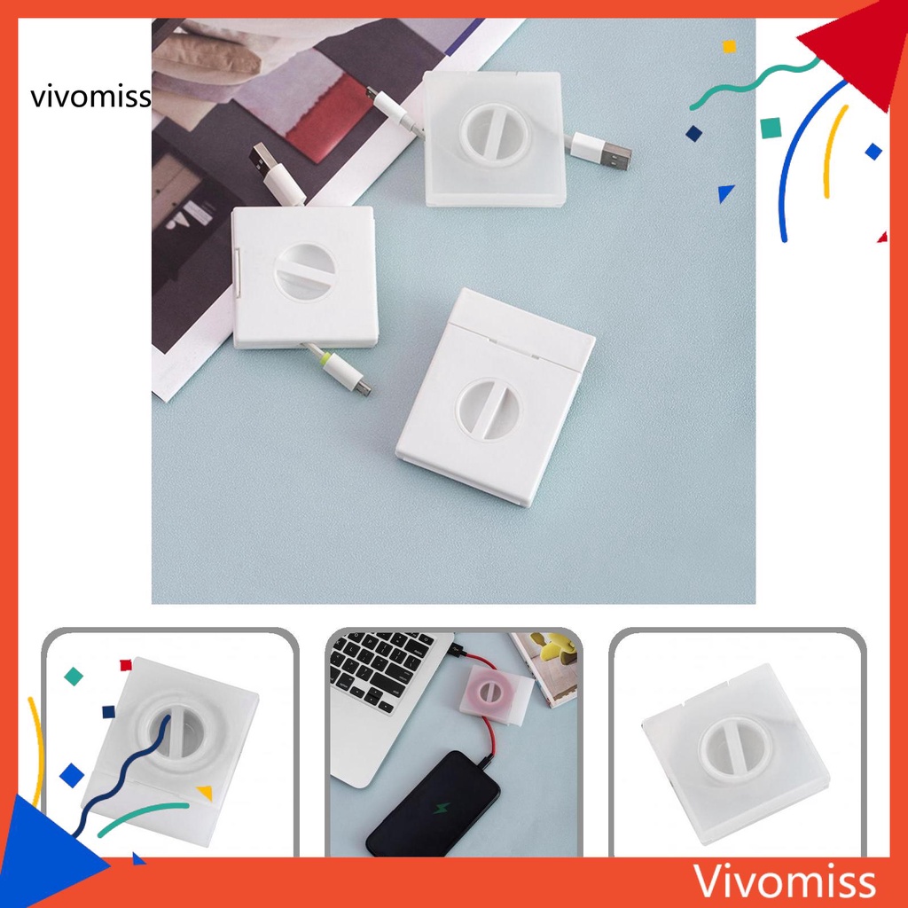 [VM] PP USB Data Cords Case Cord Organizer Cable Management Winder Rotatable for Outdoor