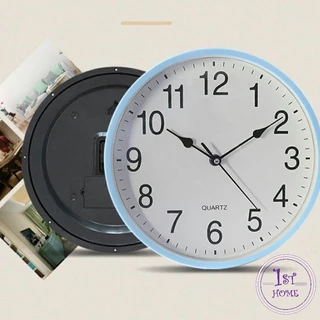 นาฬิกาแขวนทรงกลม10นิ้ว เสียงเงียบพิเศษ ดีไซน์มินิมอลเกรดพรีเมียม Silent Minimalist Wall Clock