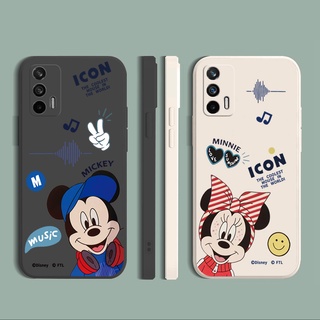 เคสโทรศัพท์มือถือแบบนิ่ม ขอบสี่เหลี่ยม ลายมินนี่เมาส์น่ารัก สําหรับ OPPO A16 A94 A53 A15 A12 AX7 A52 A72 A92 A74 A54 5G