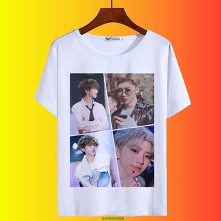 เสื้อยืดแขนสั้น พิมพ์ลายการ์ตูน Cai Xukun Idol Trainee Social People สําหรับนักเรียนผู้หญิง