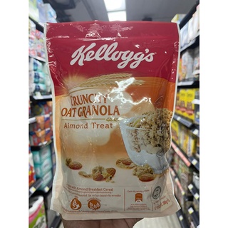 ซีเรียลธัญพืช เคลล็อกส์ กราโนลา อัลมอนด์ 380 กรัม Crunchy Oat Granola 380 g Almond Treat ข้าวโอ๊ตแผ่น ผสมรวมกับธัญพืช Wh