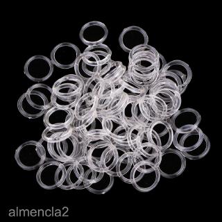 100 x Nylon Bra Lingerie Strap Clip Slider O Ring Buckle Bikini Fastener 8mm