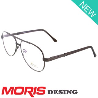 Moris แว่นตา รุ่น 2906 สีน้ำตาล กรอบเต็ม ขาสปริง วัสดุ สแตนเลส สตีล กรอบแว่นตา Frame Eyeglass Eyewear