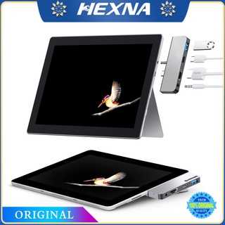 [Hexna] Surface Go USB C Hub, อะแดปเตอร์ 4-in-1 Dock 4K HDMI, การชาร์จ PD, USB 3.0, แจ็คเสียง 3.5 มม. สำหรับแท่นวาง Microsoft Surface Go Go 2