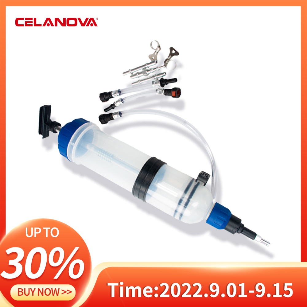 1.5L OilFluid Extractor  Filling Oil Change Syringe Bottle Transfer Automotive Fuel Extraction Pump 