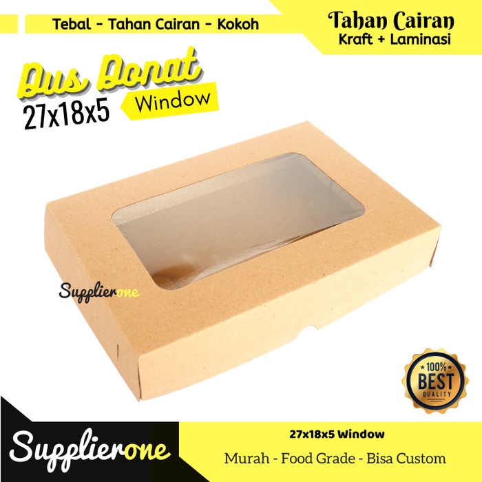 [Maker] กล่องโดนัท / กล่องโดนัท / บรรจุภัณฑ์โดนัท / ที่ใส่โดนัท 27X18X5 Frg2R000