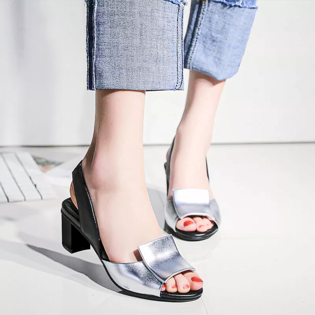 ใหม ่ Hello Shoes Heels รองเท ้ าแตะผู ้ หญิง MA15 2022