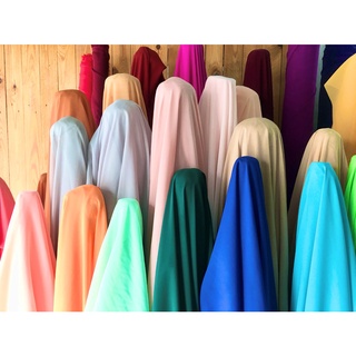 ผ้าชีฟอง Chiffon Fabric ผ้าเมตร เนื้อบางเบา ตัดเย็บเสื้อผ้า งานประดิษฐ์ ตกแต่งบ้าน ผ้าพร็อพถ่ายรูป