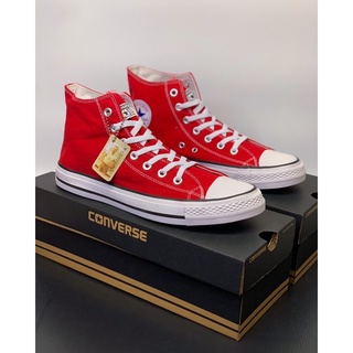 🔥รองเท้า Convers All Star Classic OX Red รองเท้าผ้าใบผู้ชายและผู้หญิง36-45(Free Box Set)