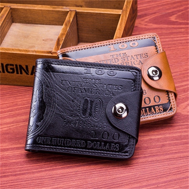 US "$100" Dollar Bill Leather Bifold Wallet[JD]