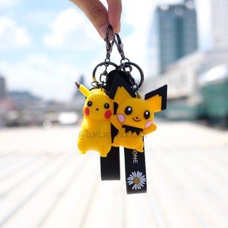 พวงกุญแจ ยาง Pikachu ปิกาจู &amp; Pichu พิชู Pokemon โปเกม่อน โปเกมอน