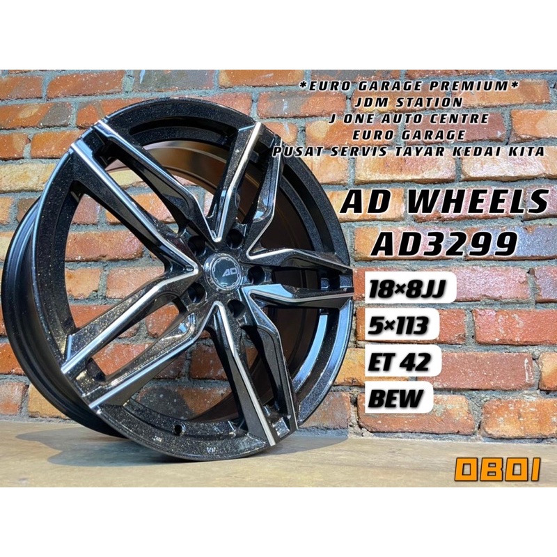 Ad AD3299 ล้อ 18INC ACCORD CIVIC FC FD FB INSPIRA LANCER MAZDA3 ELANTRA HRV CHR GOLF W176