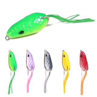 Hengjia เหยื่อตกปลารูปกบ 1 ชิ้น 6 ซม . / 10 กรัม Frog Lures 5 color Soft Bait