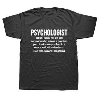 เสื้อยืดแขนสั้น พิมพ์ลาย Psychology Noun สไตล์ฮิปฮอป สําหรับผู้ชายS-5XL