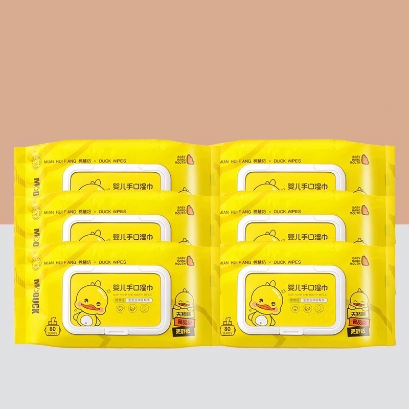พร้อมส่งทิชชู่เปียกน้องเป็ดการ์ตูน ทิชชู่ทำความสะอาด ทิชชู่เปียก 1แพ็ึคมี80แผ่น thumbnail 3