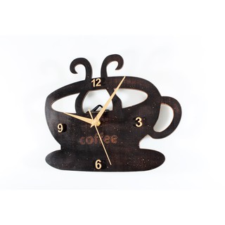 พร้อมส่ง นาฬิกาแต่งผนังถ้วนกาแฟแบบเก๋ wall clock