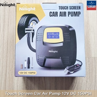 Nilight® Touch Screen Car Air Pump 12V DC 150PSI Model.50067A ปั๊มลมไฟฟ้ารถยนต์ดิจิตอล หน้าจอสัมผัส แบบพกพา ที่เติมลม