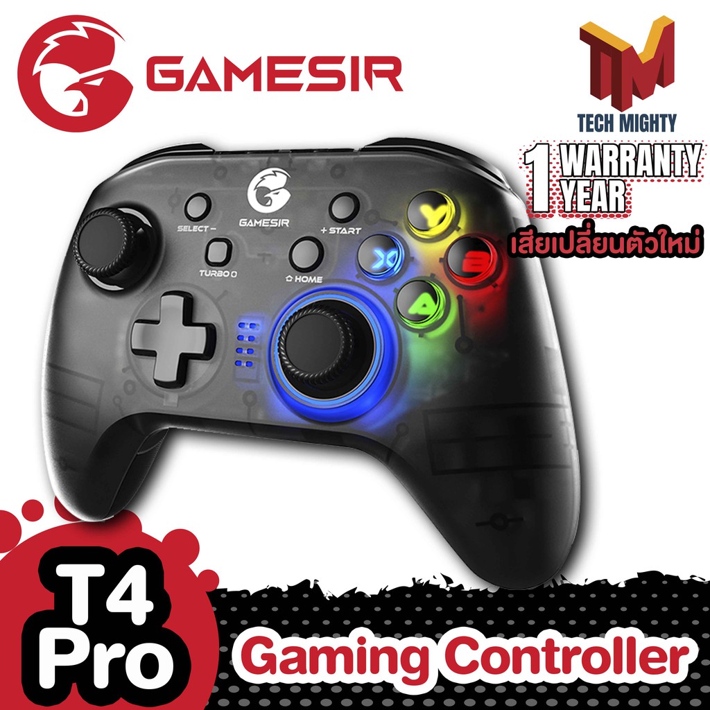จอย GameSir T4 PRO Muti-Platform Gaming Controller จอยเกมส์ไร้สาย 2.4Ghz สำหรับการเล่นเกมบน PC, Mobi