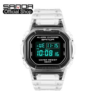 Sanda นาฬิกาข้อมือดิจิตอล กันน้ำ สไตล์กีฬา แฟชั่นสำหรับผู้ชา…