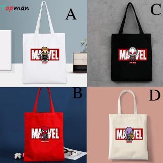 Marvel Tote Bag กระเป๋าการ์ตูน 100% คุณภาพสูงจัดส่งในวันเดียวกัน