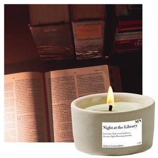 MN FORMULA CERAMIC CANDLE กลิ่น Night at the Library เทียนหอม กลิ่นหนังสือชวนหลงใหล ขนาด M