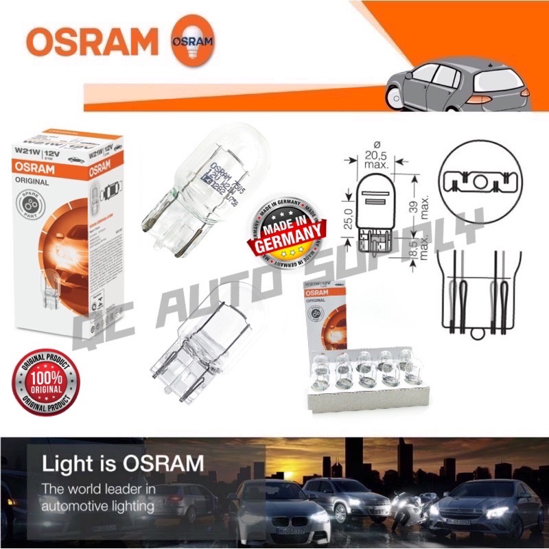T20 21W OSRAM โคมไฟหลอดไฟ 12V สําหรับการใช้งาน: UNIVERSAL VEHICLE