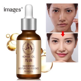 เซรั่มน้ำมันม้า IMAGES HORSE OIL MOISTURIZING ESSENCE 15 ml. ลดเลือนริ้วรอย ผิวดูเปล่งปลั่ง สุขภาพดี