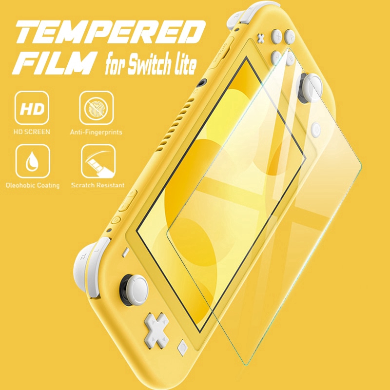 กระจกนิรภัยกันรอยหน้าจอสำหรับ Nintendo Switch LITE 2 ชิ้น