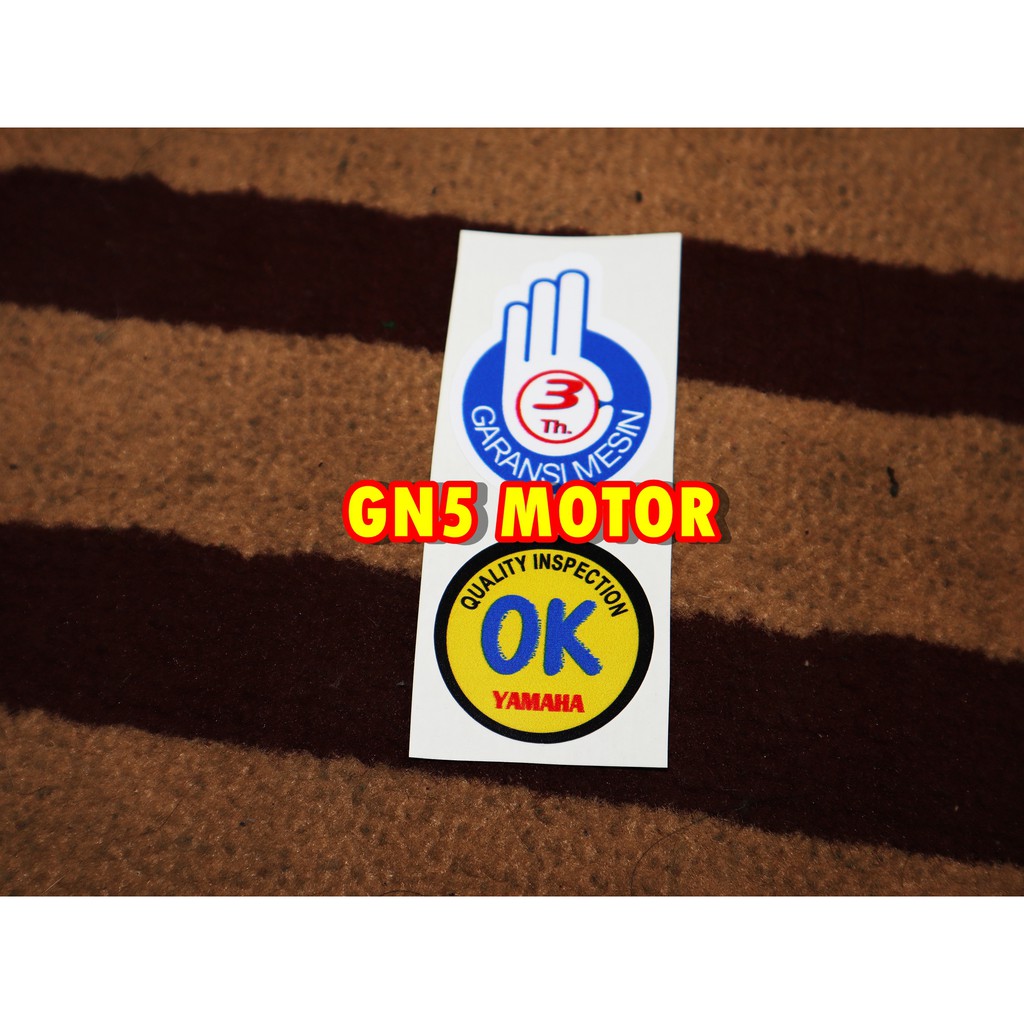 สติ๊กเกอร์ OK และรับประกันเครื่องยนต์ 3 ปี YAMAHA F1ZR CRYPTON VEGA R ZR RR JUPITER Z MX RXKING MIO 