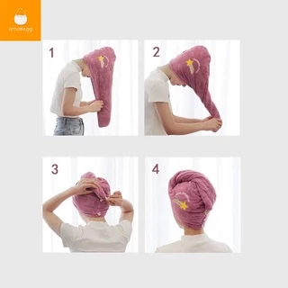 พร้อมส่งค่ะ👏หมวกคลุมผมแห้ง ผ้าเช็ดผมแห้งไว ซับน้ำได้ดี ดูดซับผมแห้ง