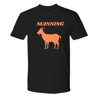 พร้อมส่ง เสื้อยืดแขนสั้น คอกลม ผ้าฝ้าย 100% พิมพ์ลาย Premuim Peyton Manning Goat Edition หลากสี แฟชั่นฤดูร้อน สําหรับผู้