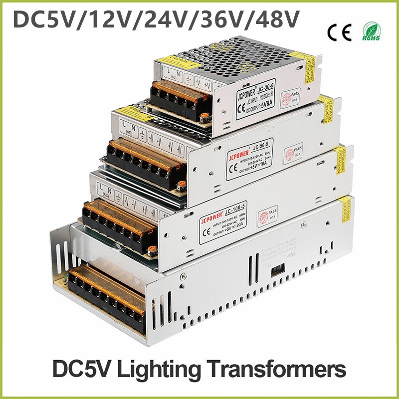 หม้อแปลงพาวเวอร์ซัพพลาย LED DC AC110V AC220V เป็น DC12V 5V 24V 36V 48V 1A 3A 5A 6A 10A 15A 20A 30A 40A 50A 60A