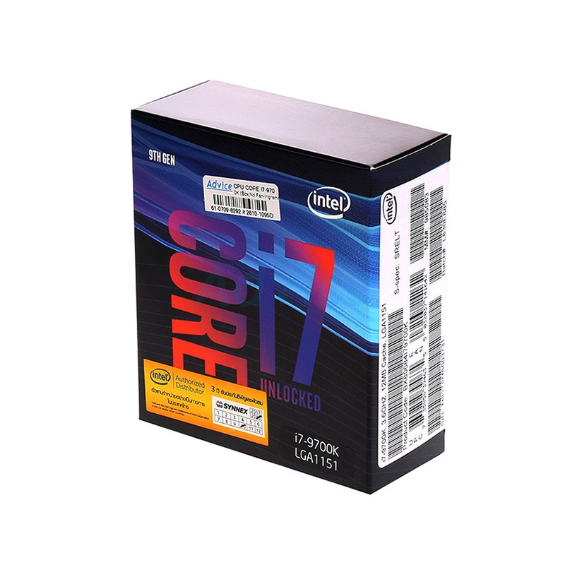 CPU INTEL CORE I7 - 9700K LGA 1151V2 (ORIGINAL) NO CPU COOLER