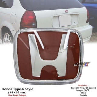 ตราสัญลักษณ์โลโก้ Honda ด้านหลัง สีแดง สําหรับ Honda Civic EG6 EG9 EK9 Integra DC2 92-00