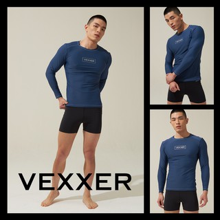 Vexxer 2in1 Rashguard - สีฟ้า เสื้อรัดกล้ามเนื้อสำหรับวิ่งและว่ายน้ำโดยเฉพาะ เสื้อกัน UV