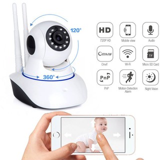 Home IP Security Camera กล้องวงจรปิดไร้สาย ตรวจสอบ WIFI กล้อง IP 1080p HD รองรับหน่วยความจำ 128GB